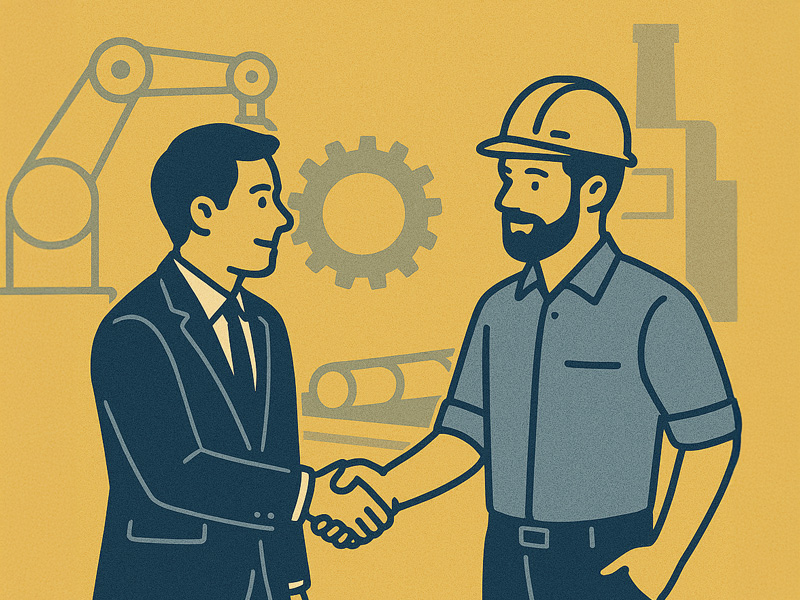 Finanzberater und Unternehmer geben sich die Hand